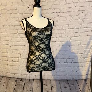 Black lace tank